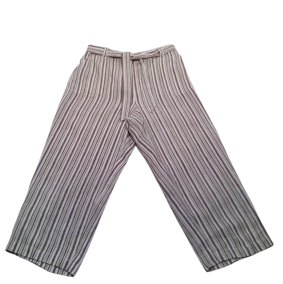 JM Collection White and Black Chinos - Picture 1 of 8